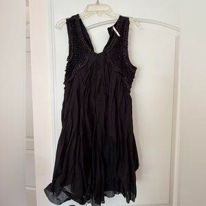 Free People Black Sleeveless Dress with Beads